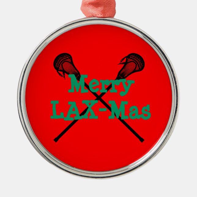 Merry LAX-Mas Metal Tree Decoration (Front)