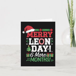 Merry Leon Day Noel Backwards Funny Christmas Coun Card