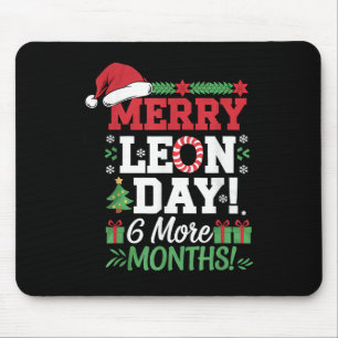 Merry Leon Day Noel Backwards Funny Christmas Coun Mouse Pad
