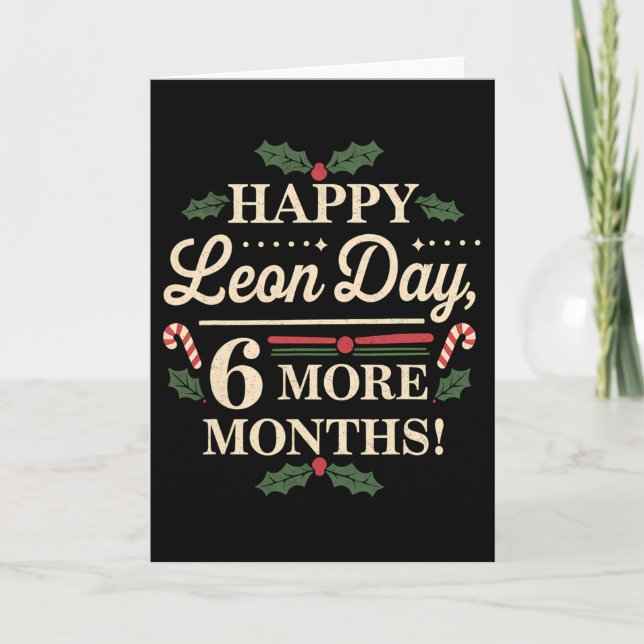 Merry Leon Day Noel Ckwards Funny Christmas Countd Card (Front)