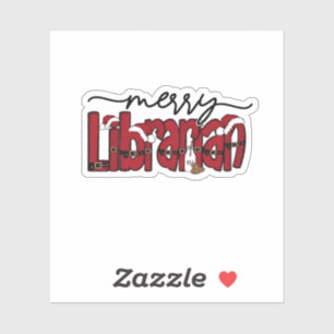 Merry Librarian Christmas Book Lover Library 