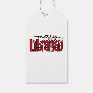 Merry Librarian Christmas Book Lover Library  Gift Tags