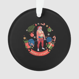 Merry Liftmas Christmas Bodybuilder Gym Workout Ornament