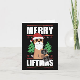 Merry Liftmas Christmas Strength Training Funny Bo Card