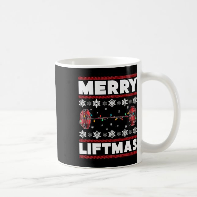 Merry Liftmas Fun Christmas Gym Workout Fitness Gi Coffee Mug (Right)