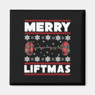 Merry Liftmas Fun Christmas Gym Workout Fitness Gi Magnet