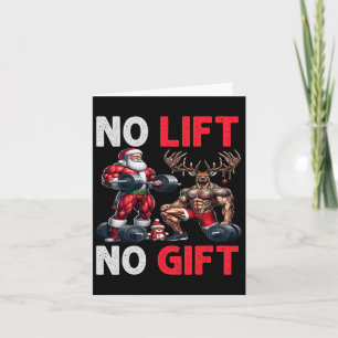 Merry Liftmas Muscle Santa Weightlifting Xmas Body Card