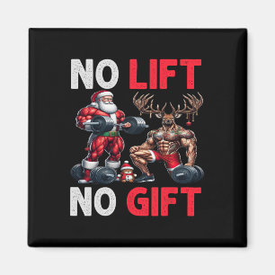 Merry Liftmas Muscle Santa Weightlifting Xmas Body Magnet