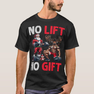 Merry Liftmas Muscle Santa Weightlifting Xmas Body T-Shirt