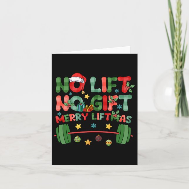 Merry Liftmas No Lift No Christmas Presents Gym Wo Card (Front)