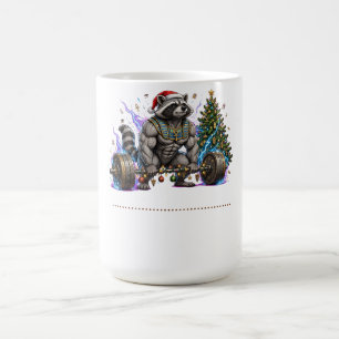 Merry Liftmas Racoon Gym Shirt Coffee Mug