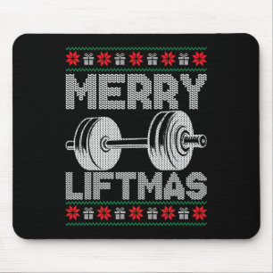 Merry Liftmas Ugly Christmas Gym Workout Funny Fit Mouse Pad