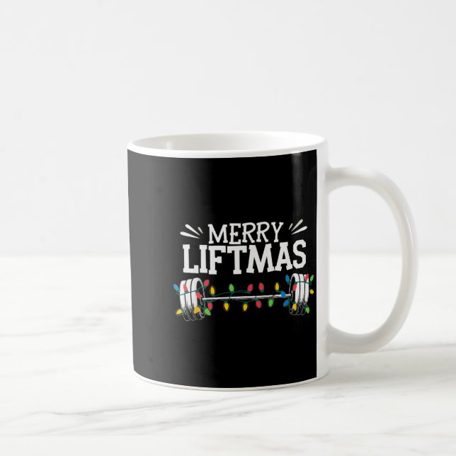 Merry Liftmas Weightlifter Fitness  Coffee Mug (Right)