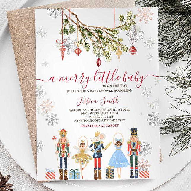 Merry Little Baby Holiday Party Invite (Creator Uploaded)