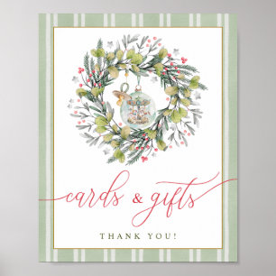 Merry Little Baby Shower Cards & Gifts Sign