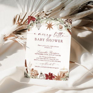 Merry Little Baby Shower, Christmas Baby Shower Invitation