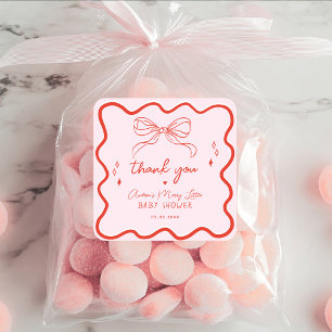 Merry Little Baby Shower Hand Drawn Christmas Square Sticker