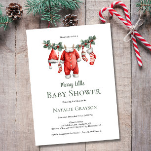 Merry Little Baby Shower Invitation