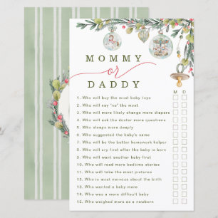 Merry Little Baby Shower Mummy or Daddy Game