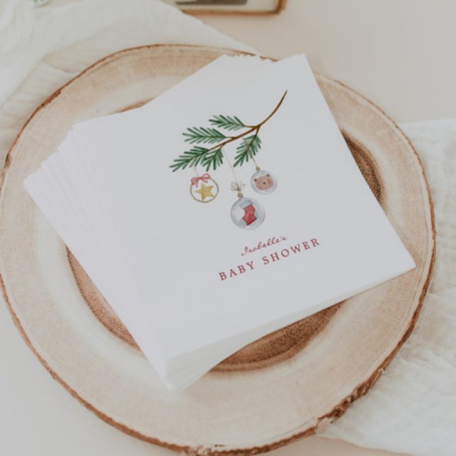 Merry Little Baby Shower Napkin (Creator Uploaded)