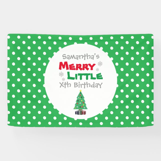 Merry Little Birthday Banner (Horizontal)