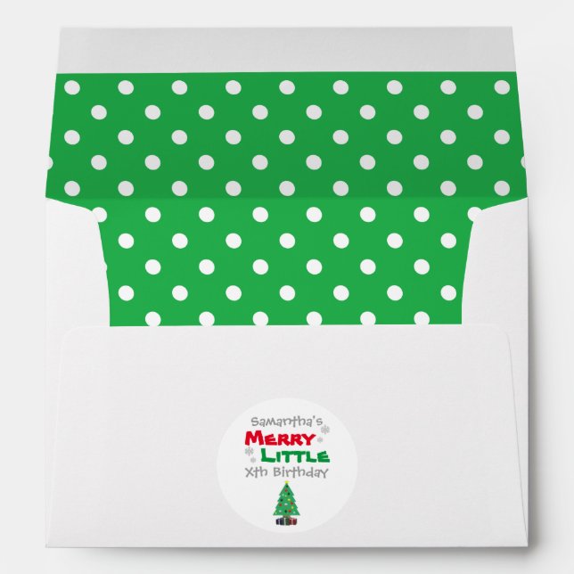 Merry Little Birthday Envelope (Back (Bottom))