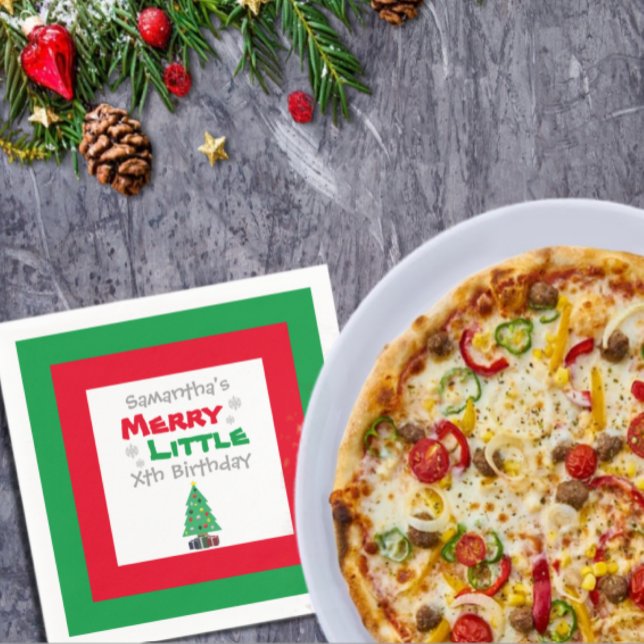 Merry Little Birthday Napkins (Creator Uploaded)