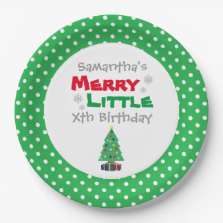 Merry Little Birthday Paper Plate