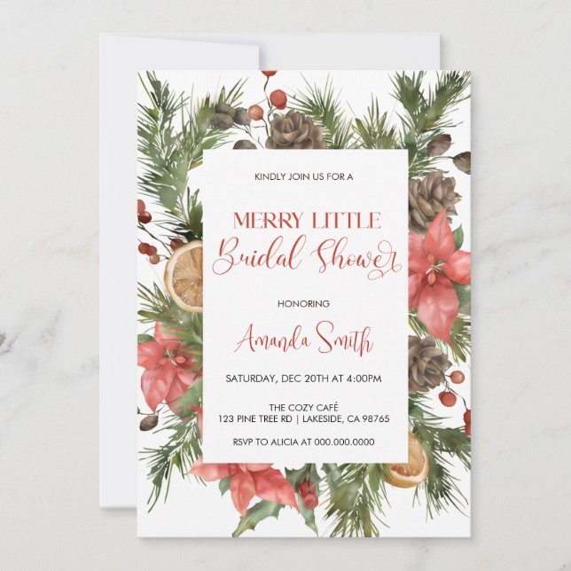 Merry little Bridal shower Invitation (Front)