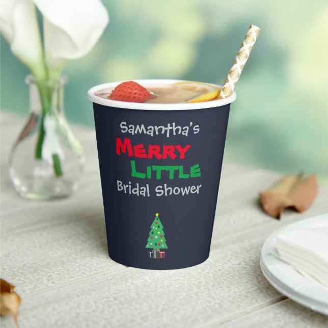 Merry Little Bridal Shower Paper Cups (Insitu)