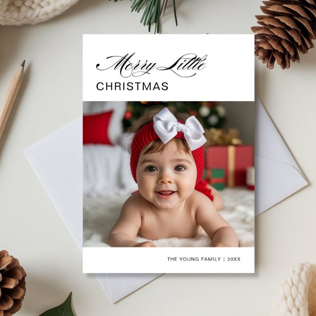 Merry Little Christmas Baby Family Holiday Card (Creator Uploaded)