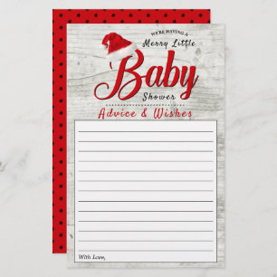 Merry Little Christmas Baby Shower Advice & Wishes