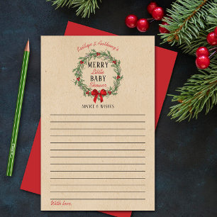 Merry Little Christmas Baby Shower Advice & Wishes