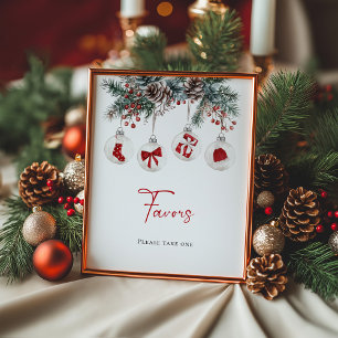 Merry Little Christmas Baby Shower Favours Poster