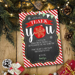 Merry Little Christmas Baby Shower Thank You Card<br><div class="desc">Say thank you in style with these trendy baby shower thank you cards. The template wording is easy to personalise and your family and friends will be thrilled when they receive these fabulous thank yous.</div>