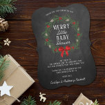 Merry Little Christmas Baby Shower Thank You Card<br><div class="desc">Say thank you in style with these trendy baby shower thank you cards. The template wording is easy to personalise and your family and friends will be thrilled when they receive these fabulous thank yous.</div>