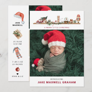 Merry Little Christmas   Birth Announcement