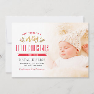 MERRY LITTLE CHRISTMAS   birth announcement