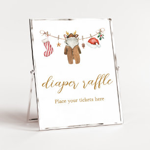 Merry Little Christmas Clothes Baby Shower Poster