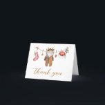 Merry Little Christmas Clothes Baby Shower  Thank You Card<br><div class="desc">Express your gratitude with Christmas Baby Shower Thank You Card Printable,  a perfect way to share your heartfelt thanks. Adorned with adorable baby motifs this customisable card adds a touch of sweetness to your appreciation. Personalise to convey your thanks in the most charming and memorable way!

BS974</div>