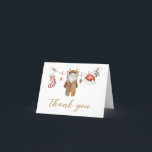 Merry Little Christmas Clothes Baby Shower  Thank You Card<br><div class="desc">Express your gratitude with Christmas Baby Shower Thank You Card Printable,  a perfect way to share your heartfelt thanks. Adorned with adorable baby motifs this customisable card adds a touch of sweetness to your appreciation. Personalise to convey your thanks in the most charming and memorable way!

BS974</div>