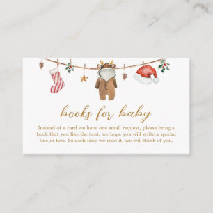 Merry Little Christmas Clothes Books for Baby Enclosure Card