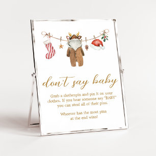 Merry Little Christmas Clothes Don't Say Baby Poster