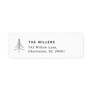 Merry Little Christmas Family Name Return Address Label