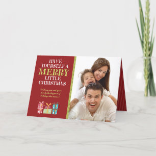 ...Merry Little Christmas Holiday Card (red)