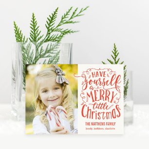 Merry Little Christmas Holiday Photo Card