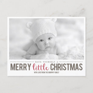 Merry Little Christmas Holiday Photo Card