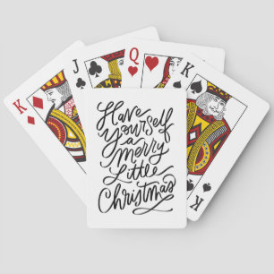 Merry Little Christmas Minimal Phone Case Playing Cards