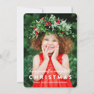 Merry Little Christmas Overlay   Photo Card