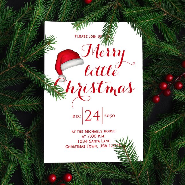 Merry Little Christmas Party Invitation (Have yourself a Merry Little Christmas party invitation.)